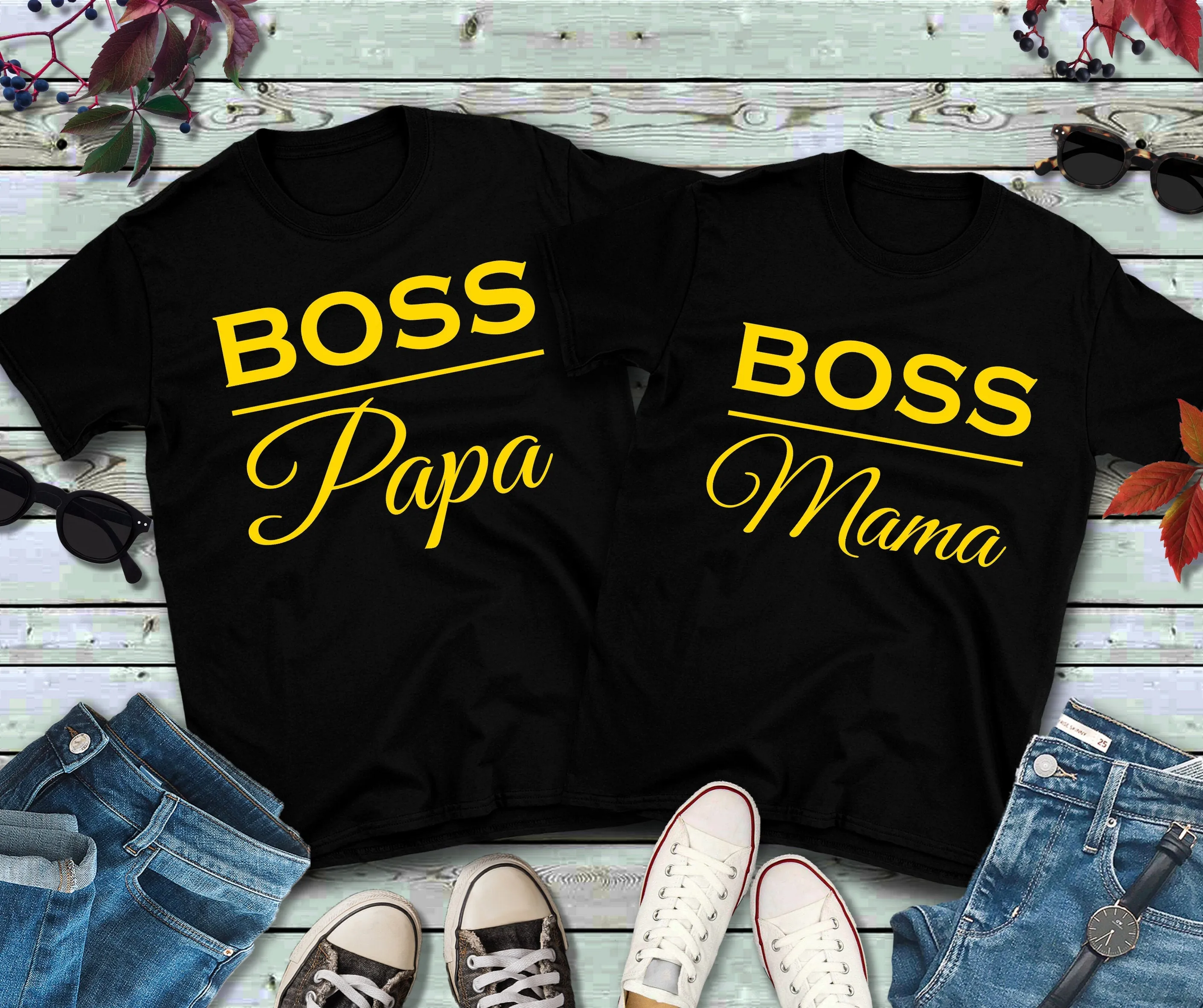 Boss Mama - Boss Papa Matching Shirts