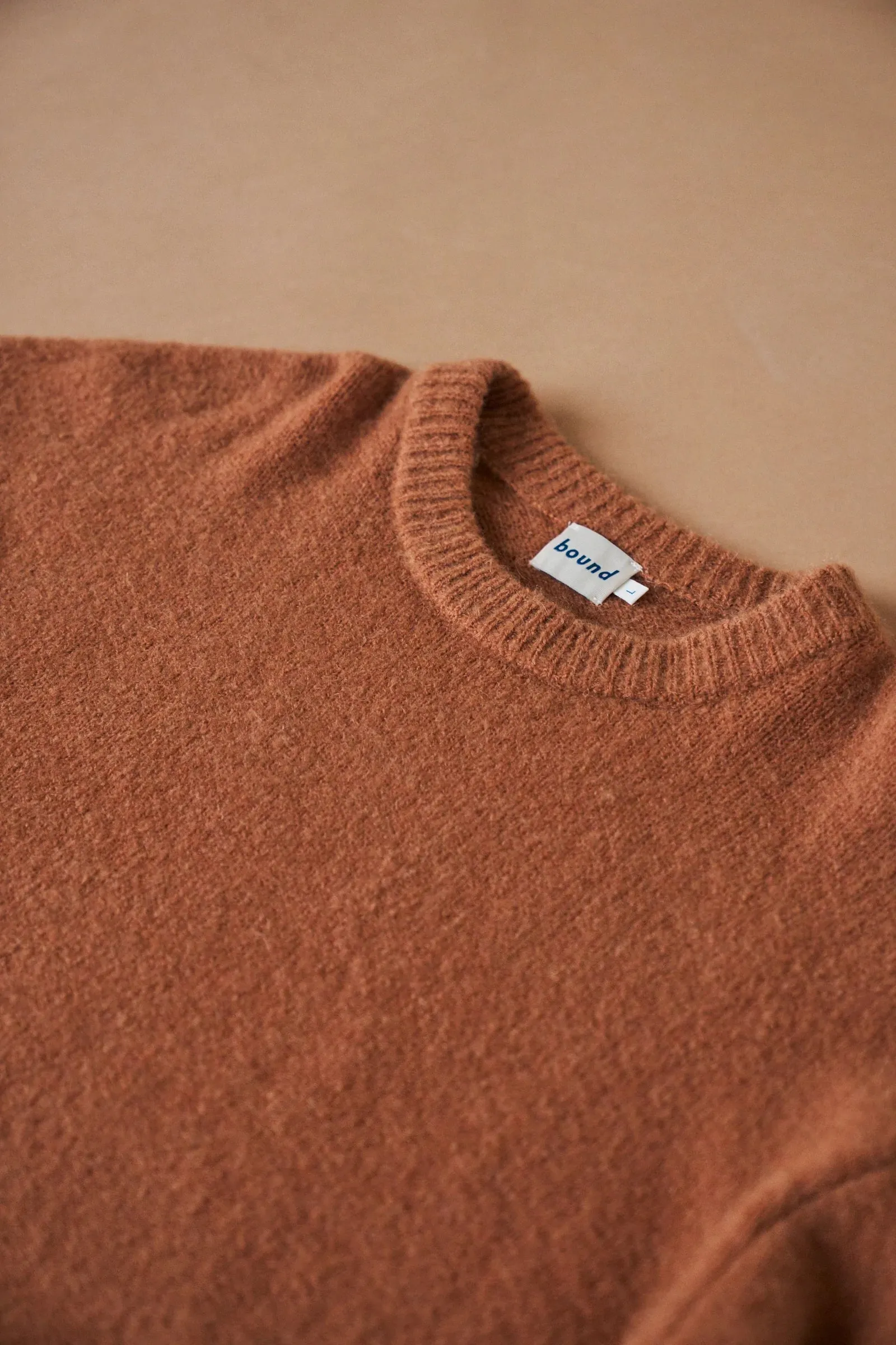 bound Baxter Mohair Blend Sweater - Rust