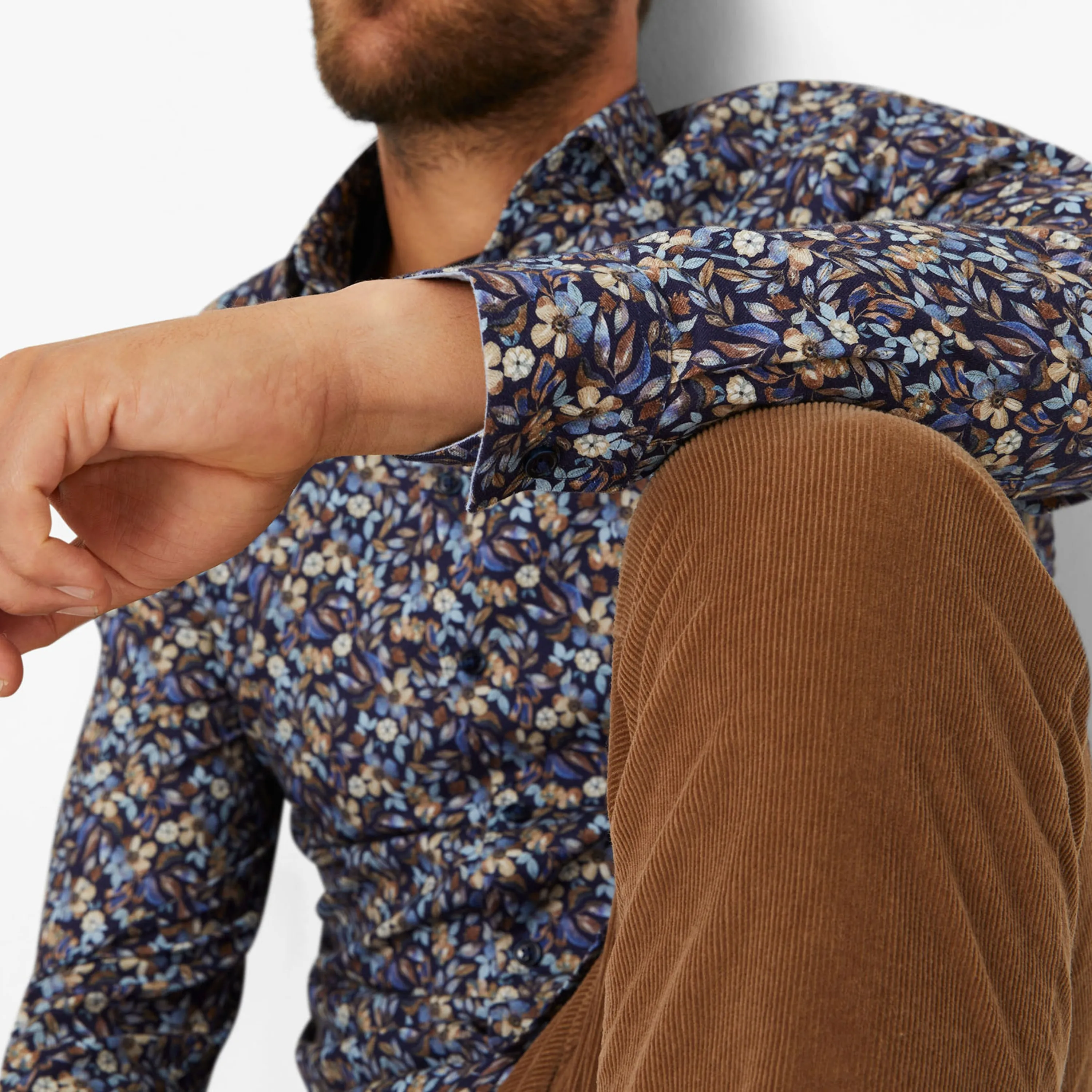 Brax Harold P Print Shirt - Navy