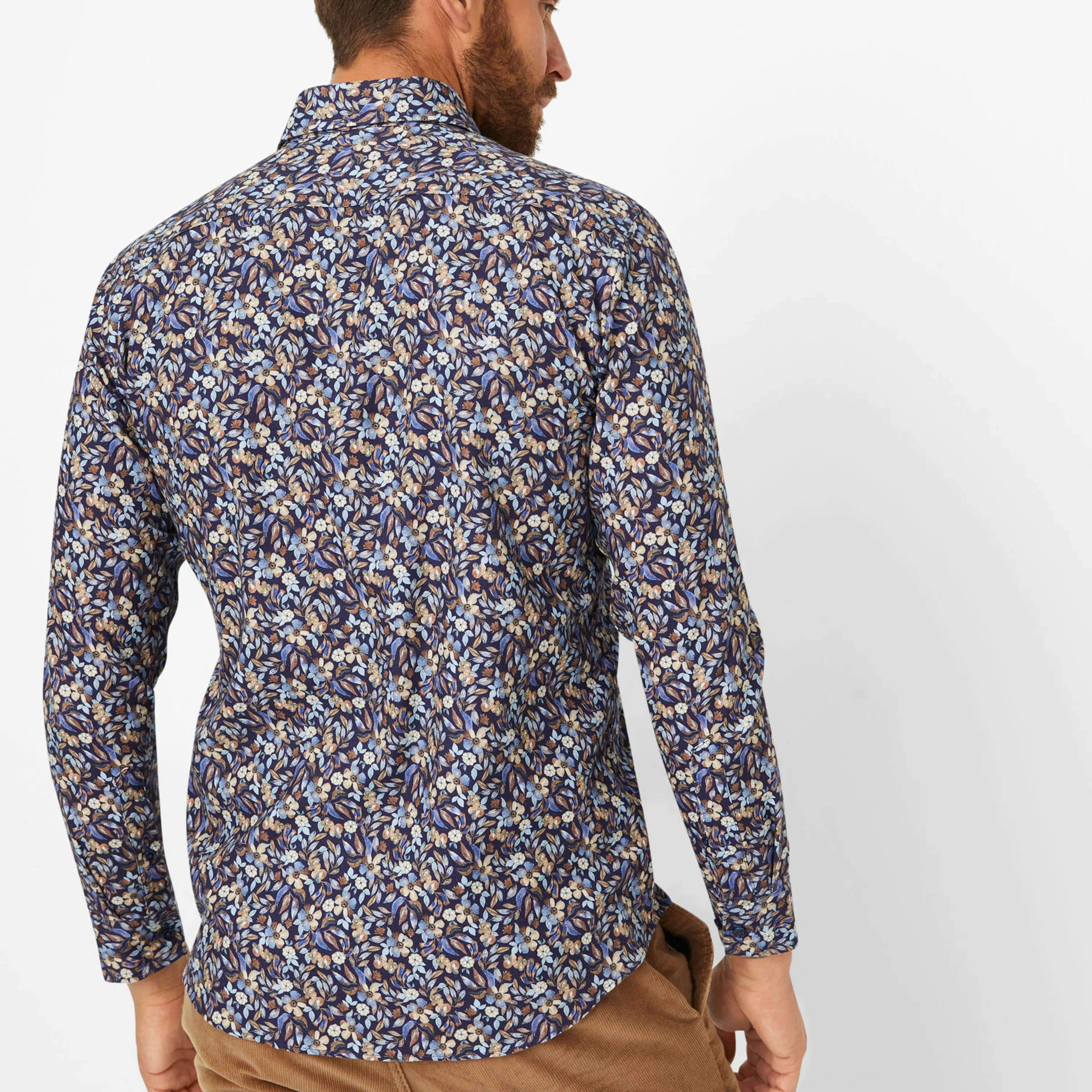Brax Harold P Print Shirt - Navy