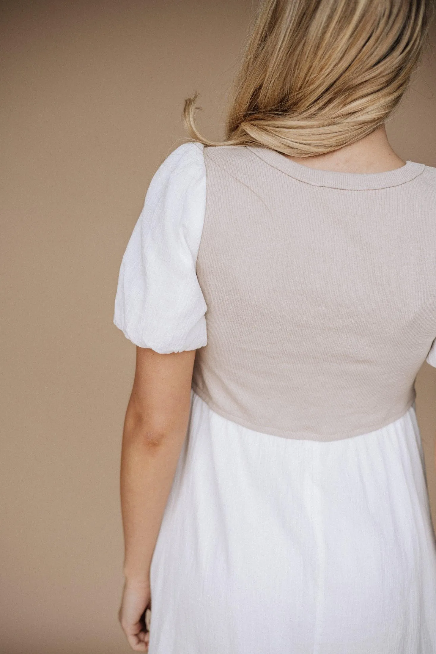 Brooke Ribbed Bodice Midi Dress