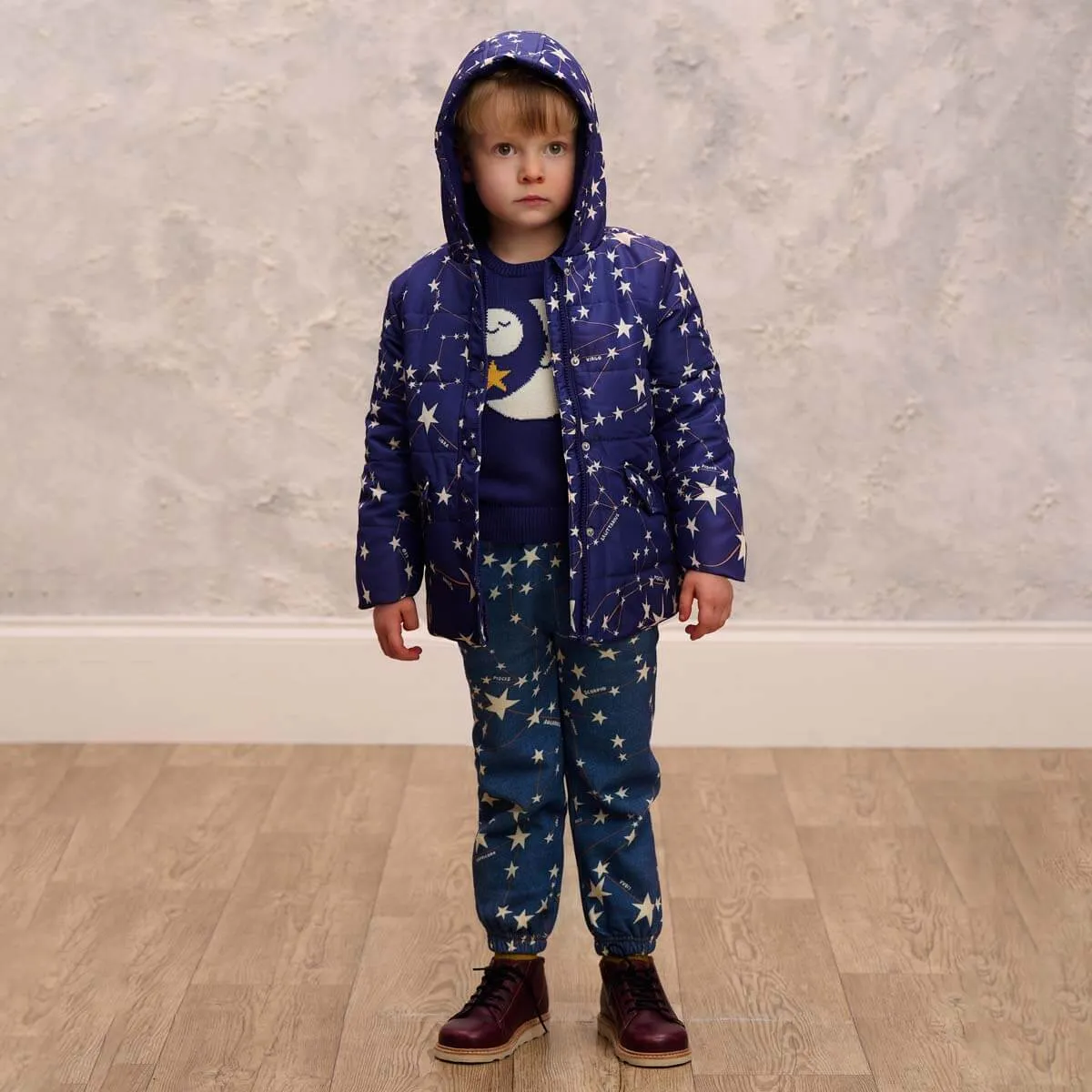 Brora - Navy Constellation Winter baby & Kids Jacket