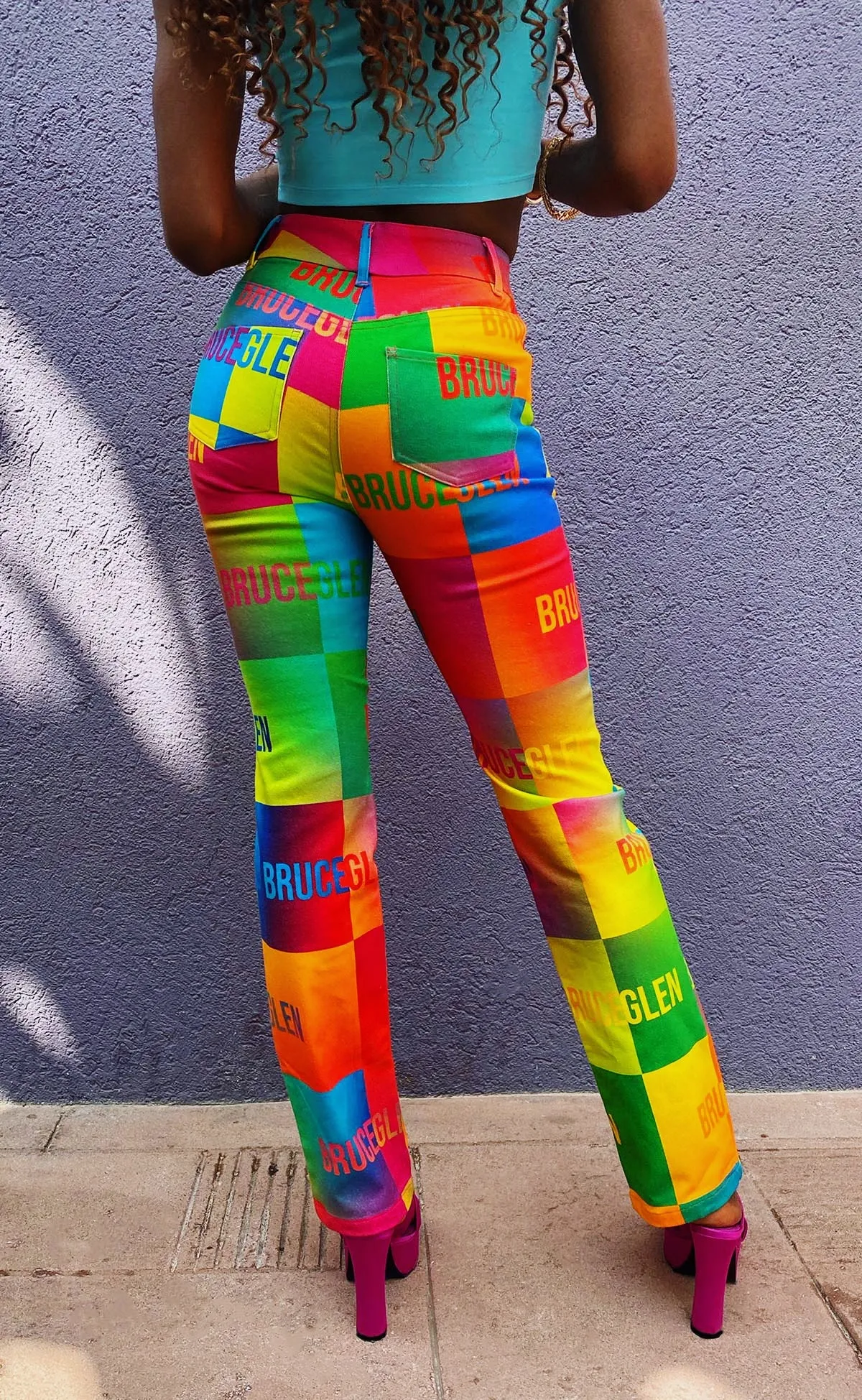 BruceGlen Big Logo Happy Denim Jeans