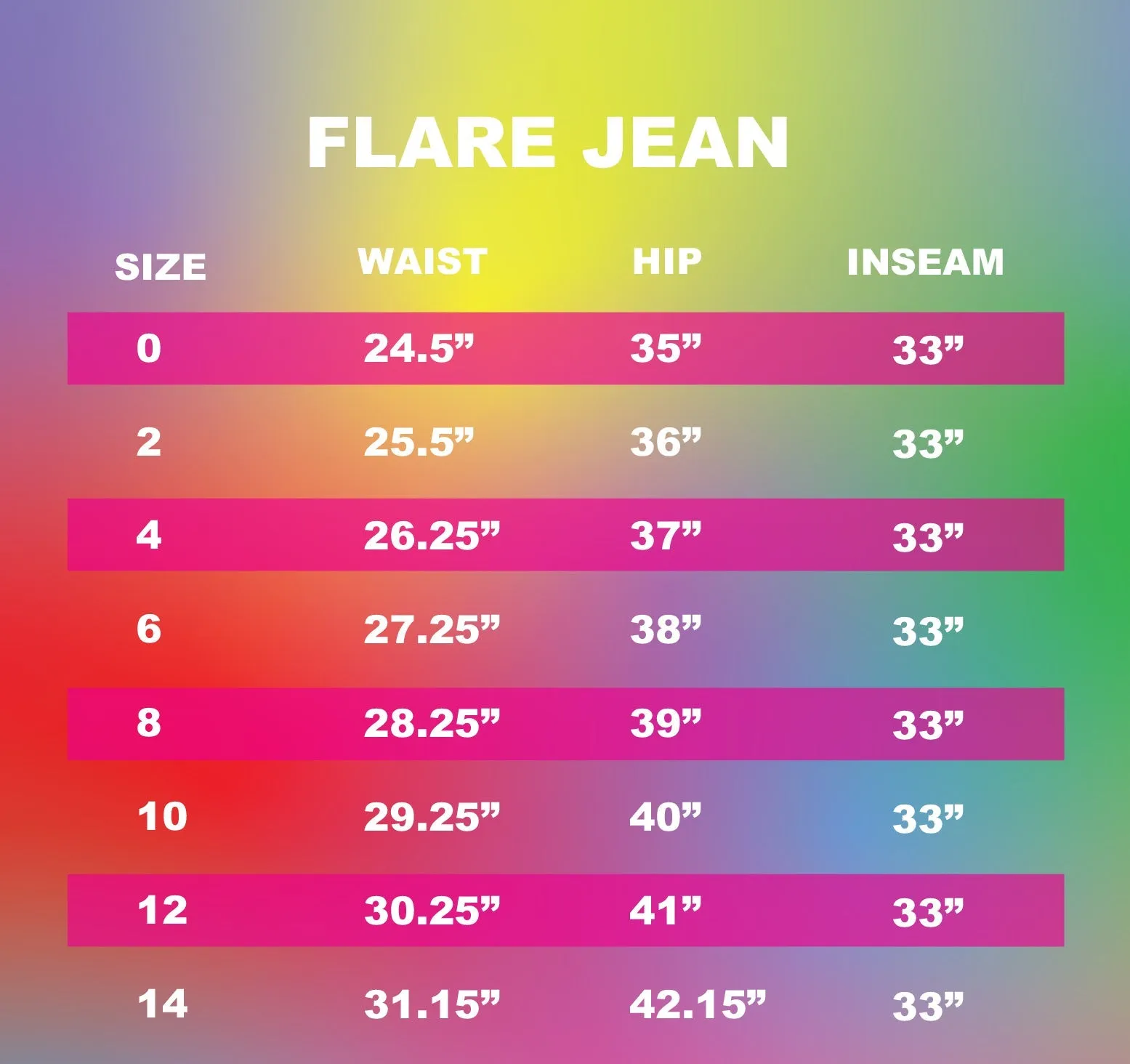 BruceGlen Rainbow Logo Happy Denim Jean