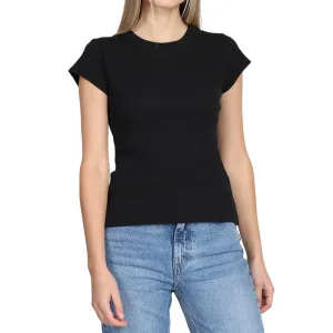 Brunette Ribbed Fitted T-Shirt