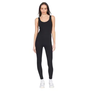 Brunette Ribbed Scoop Neck Jumpsuit