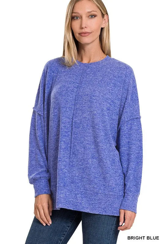 Brushed Melange Hacci oversized sweater