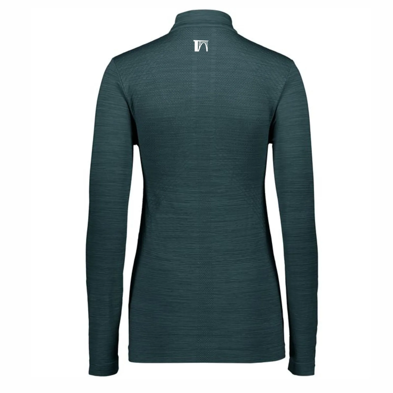 BSIM Women's Striated Tech 1/2 Zip - Graphite - Embroidered