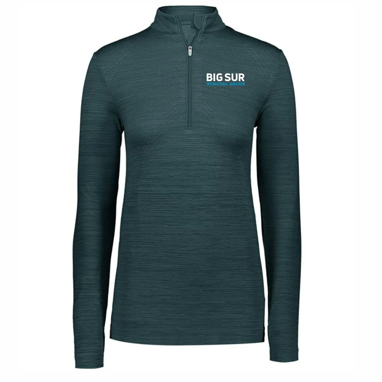 BSIM Women's Striated Tech 1/2 Zip - Graphite - Embroidered