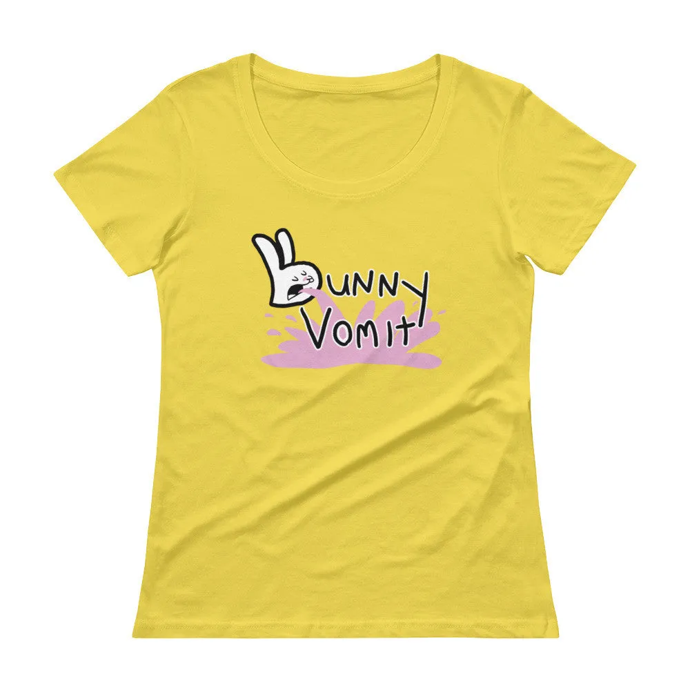 Bunnny Vomit Logo Scoop Neck T-Shirt
