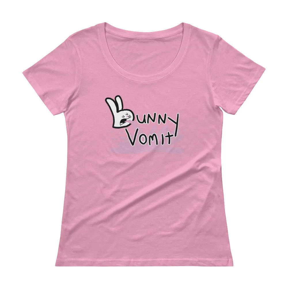 Bunnny Vomit Logo Scoop Neck T-Shirt