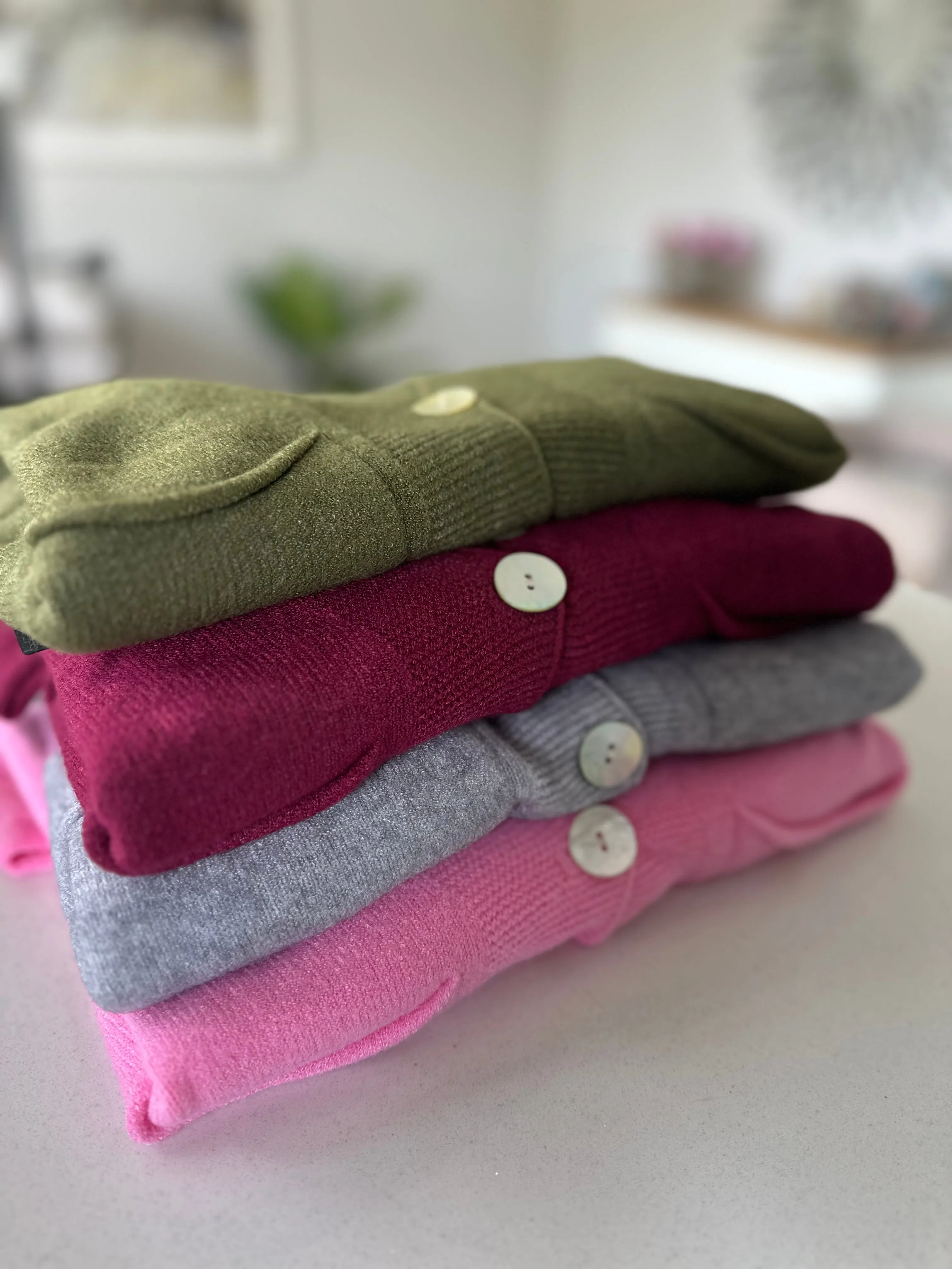 Burgundy 2 Button Cardigan