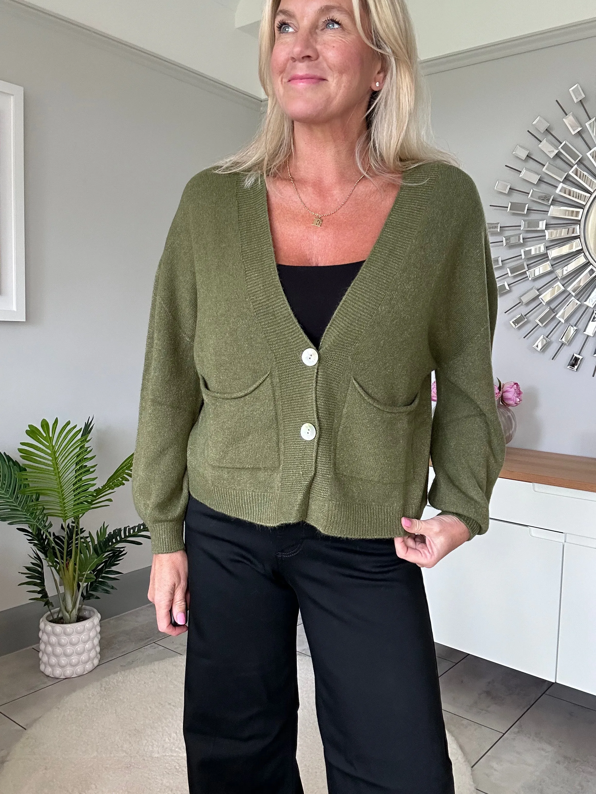 Burgundy 2 Button Cardigan