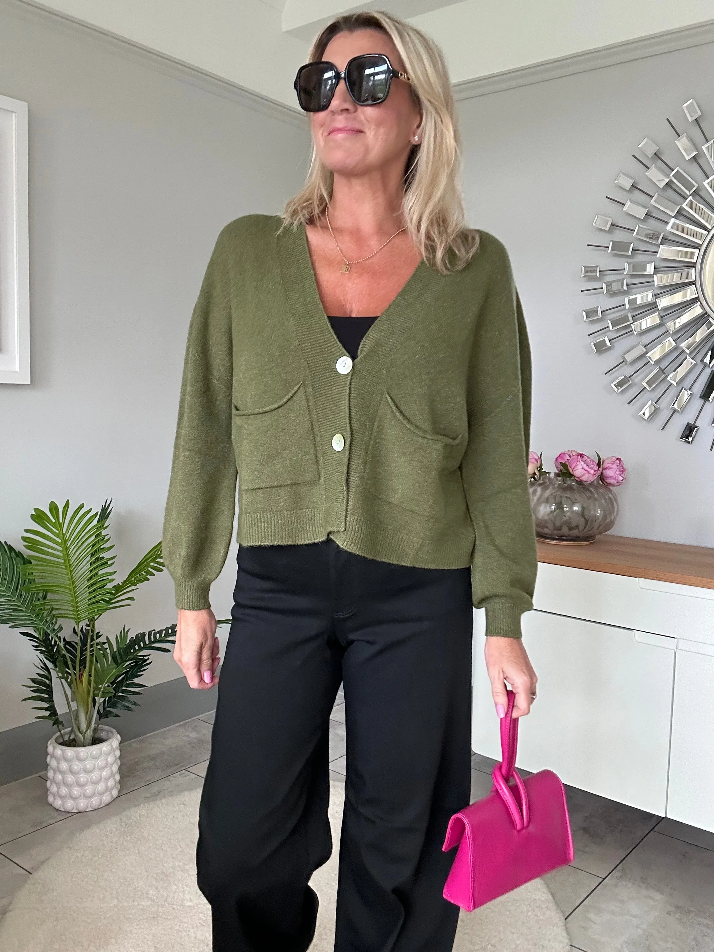 Burgundy 2 Button Cardigan