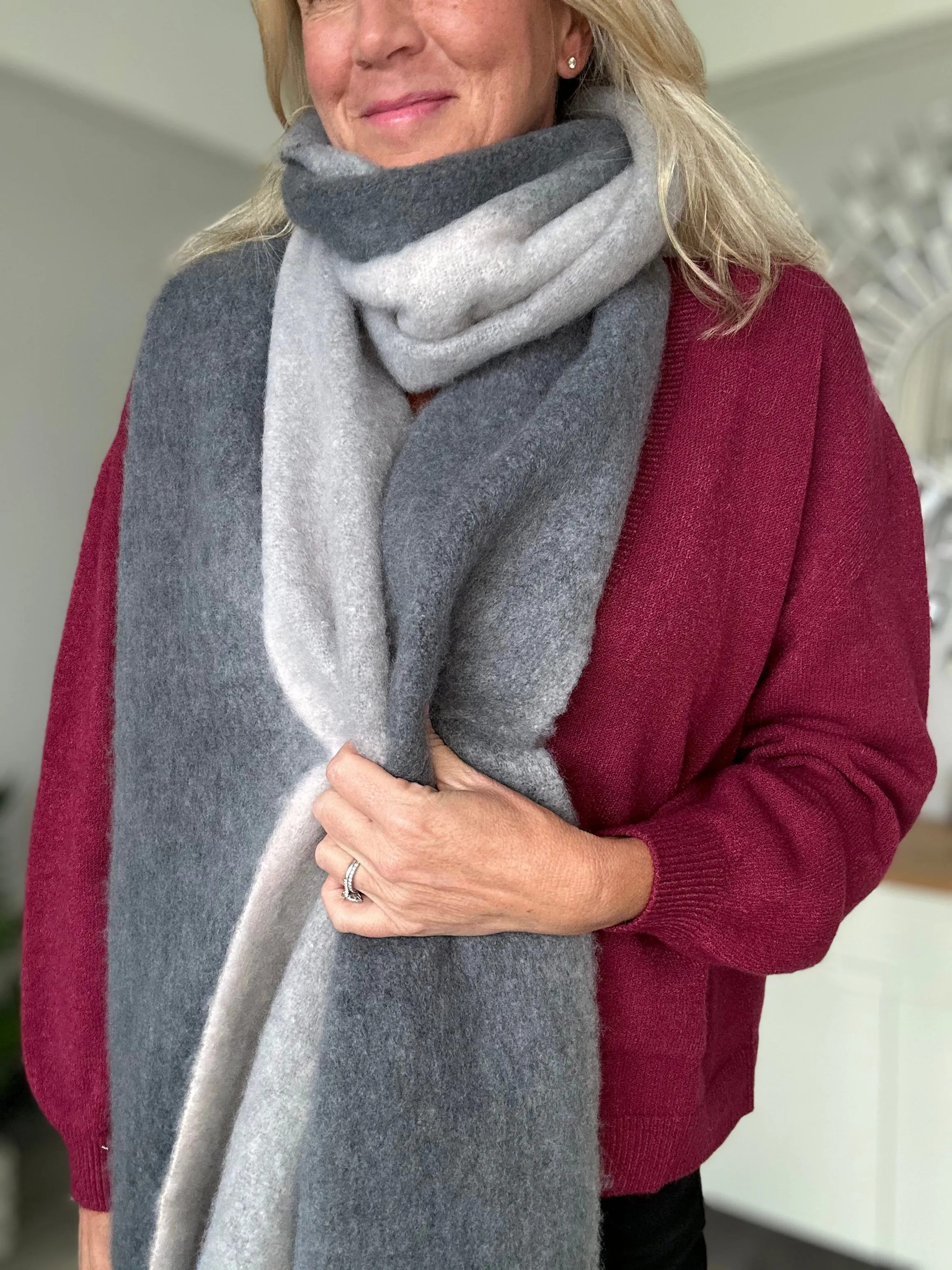 Burgundy 2 Button Cardigan