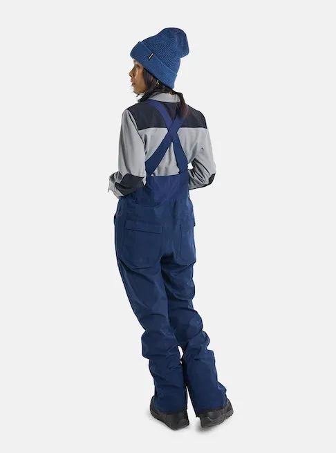 Burton Avalon Womens Bib Pants Dress Blue