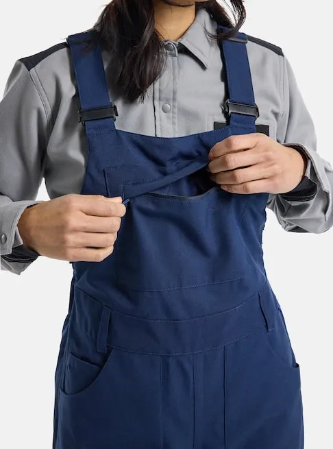 Burton Avalon Womens Bib Pants Dress Blue