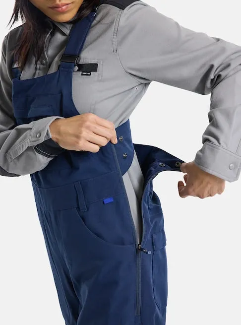 Burton Avalon Womens Bib Pants Dress Blue