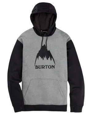 Burton Men's Oak Pullover Hoodie - Gray Heather/True Black