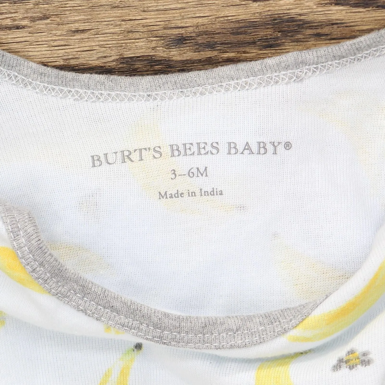 Burt's Bees Crazy Bunch Organic Baby Bananas Bodysuit & Pant Set Gray 3M-6M