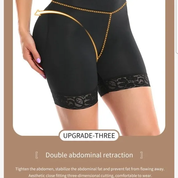 Butt Lifter Padded Lace Shapewear NEW Black