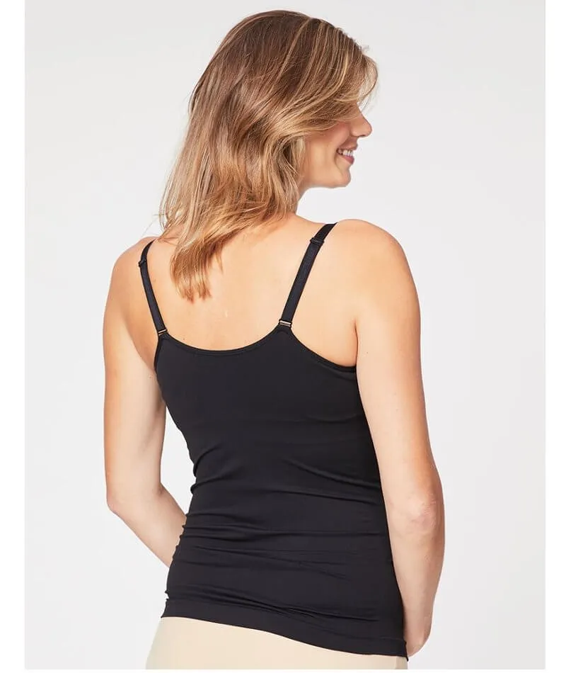 Cake Maternity Toffee Shaping Seamless Nursing Tank -  Black