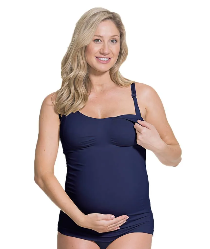 Cake Maternity Toffee Shaping Seamless Nursing Tank -  Midnight Blue