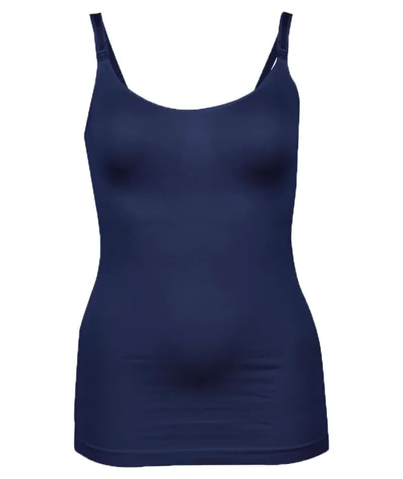 Cake Maternity Toffee Shaping Seamless Nursing Tank -  Midnight Blue