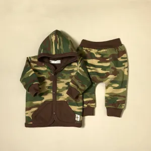 Camouflage Hooded Jacket & Harem Pant