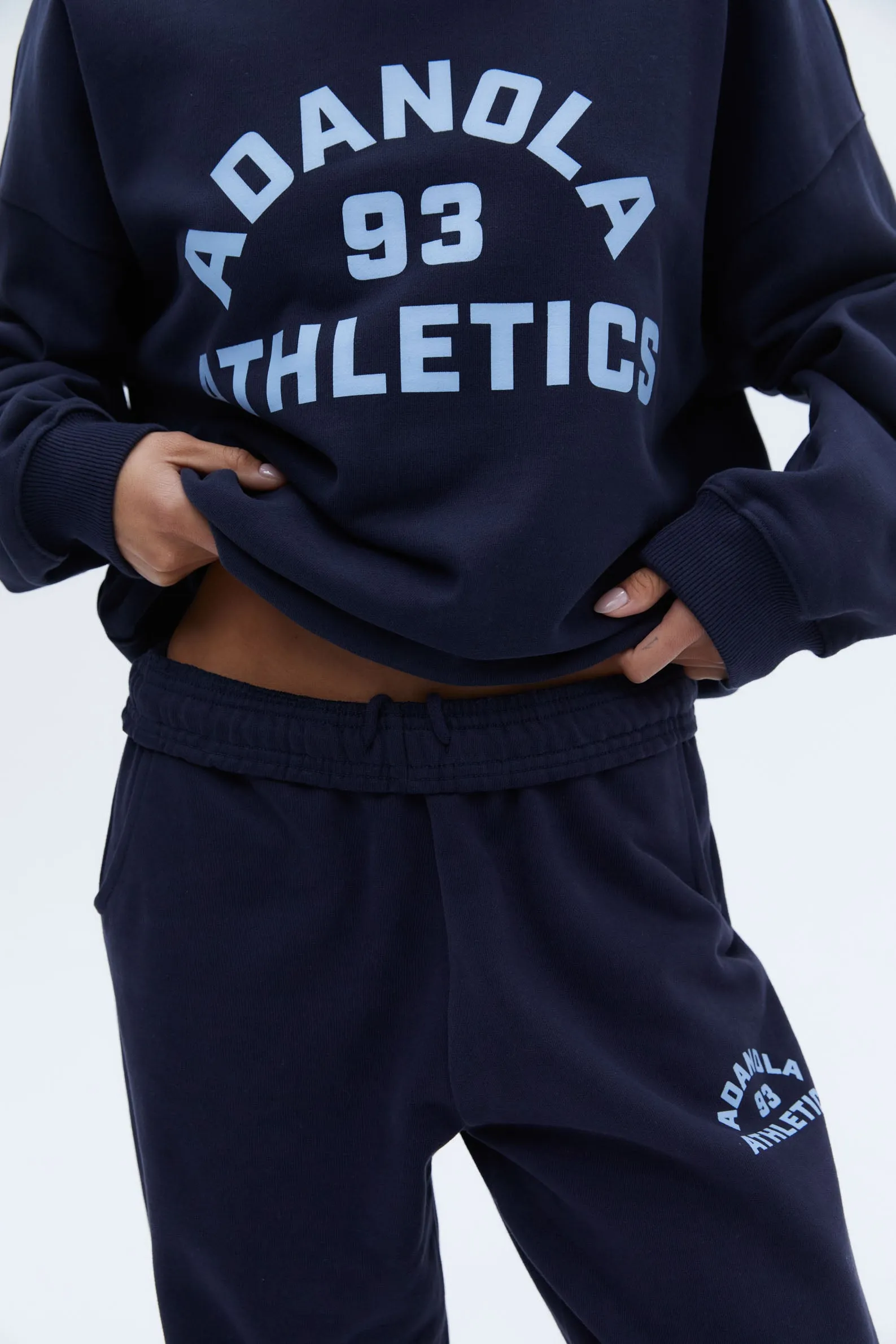 Campus Oversized Sweatshirt - Navy Blue/Powder Blue