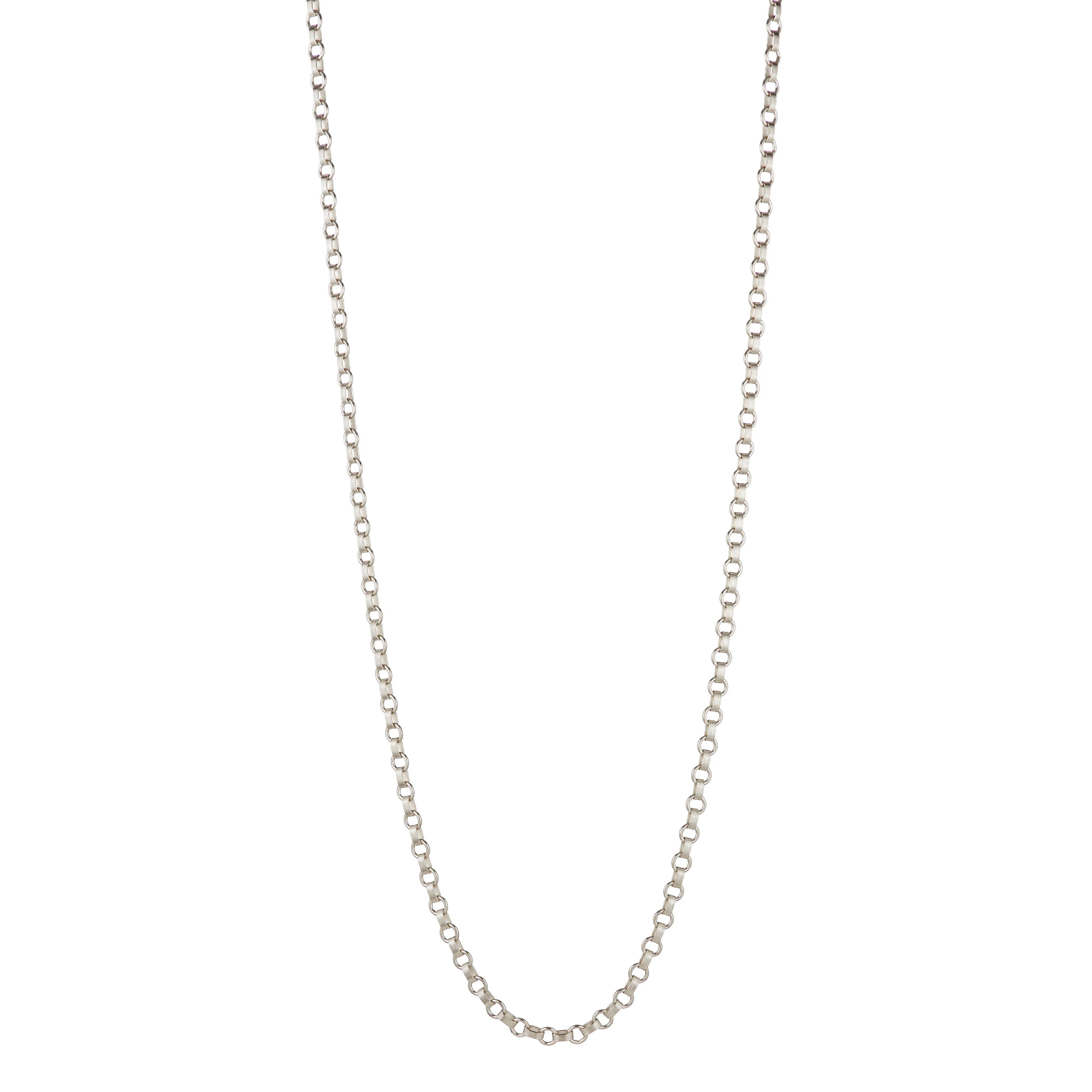 Capri Chain Long Necklace - Sterling Silver