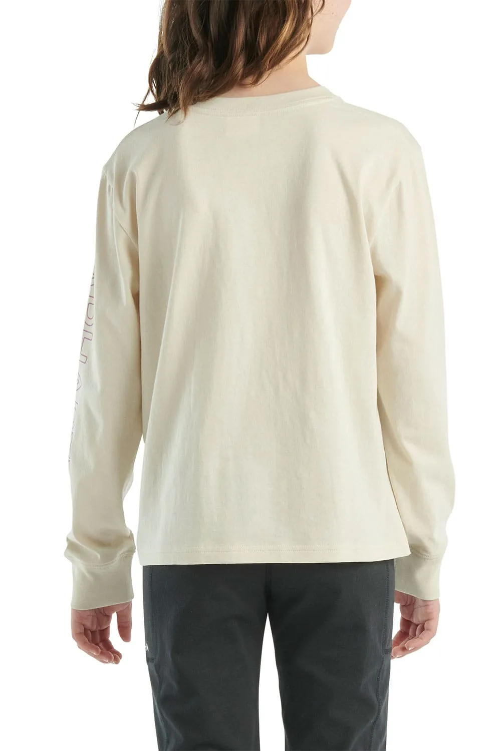 Carhartt Kids Graphic Pocket Long Sleeve T-Shirt for Girls in Malt | CA7071-T72-XC2-MALT