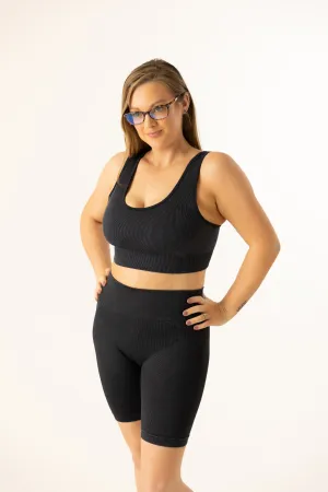 Carisa Ribbed Biker Short