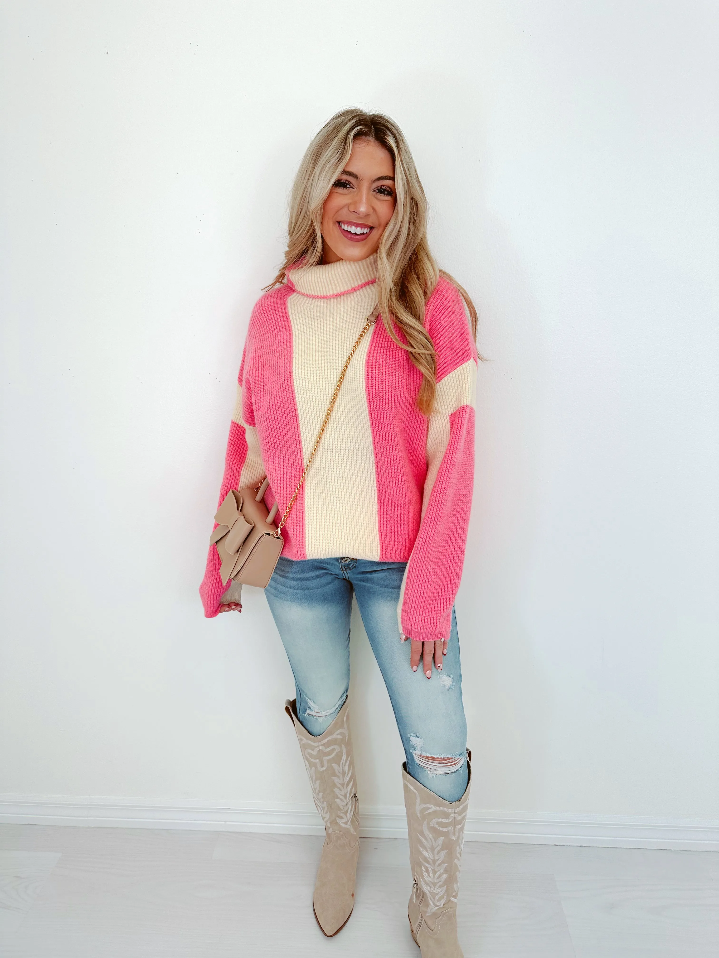 Carson Colorblock Tunic Sweater