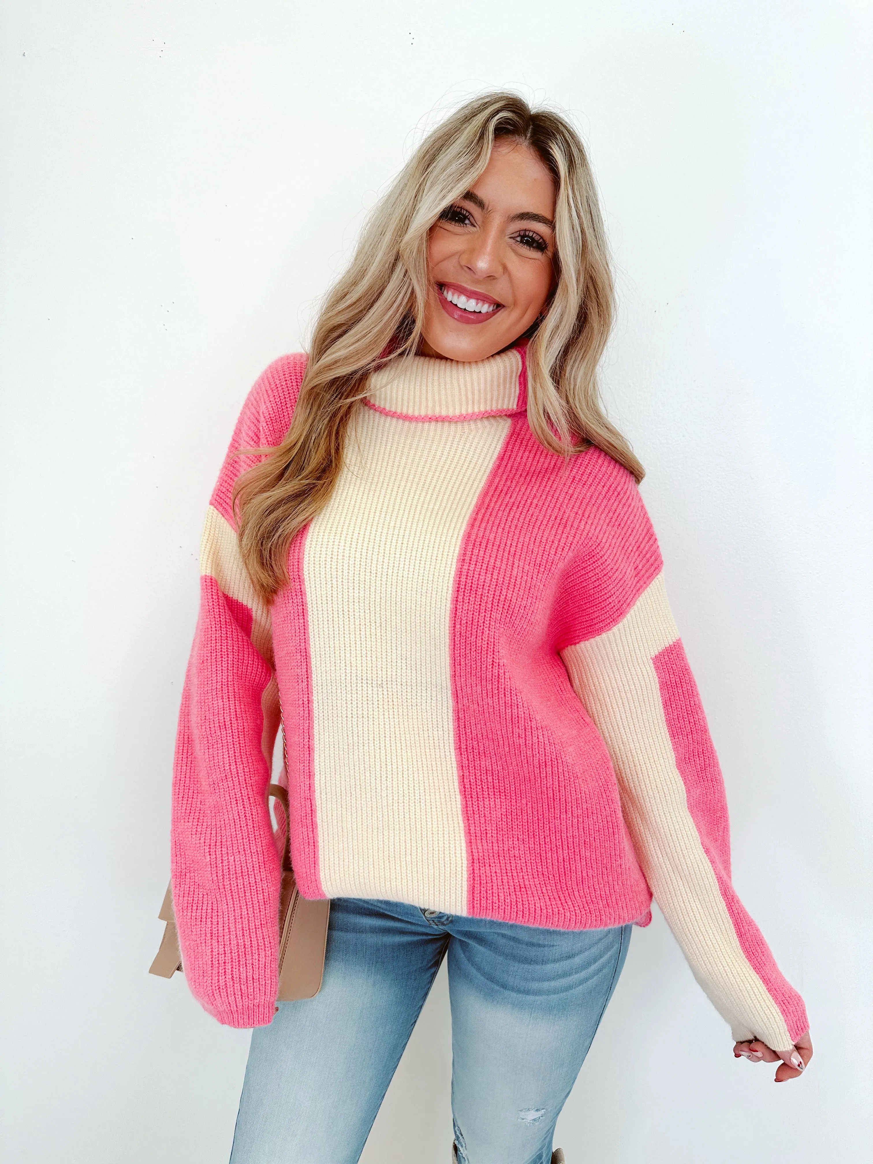 Carson Colorblock Tunic Sweater