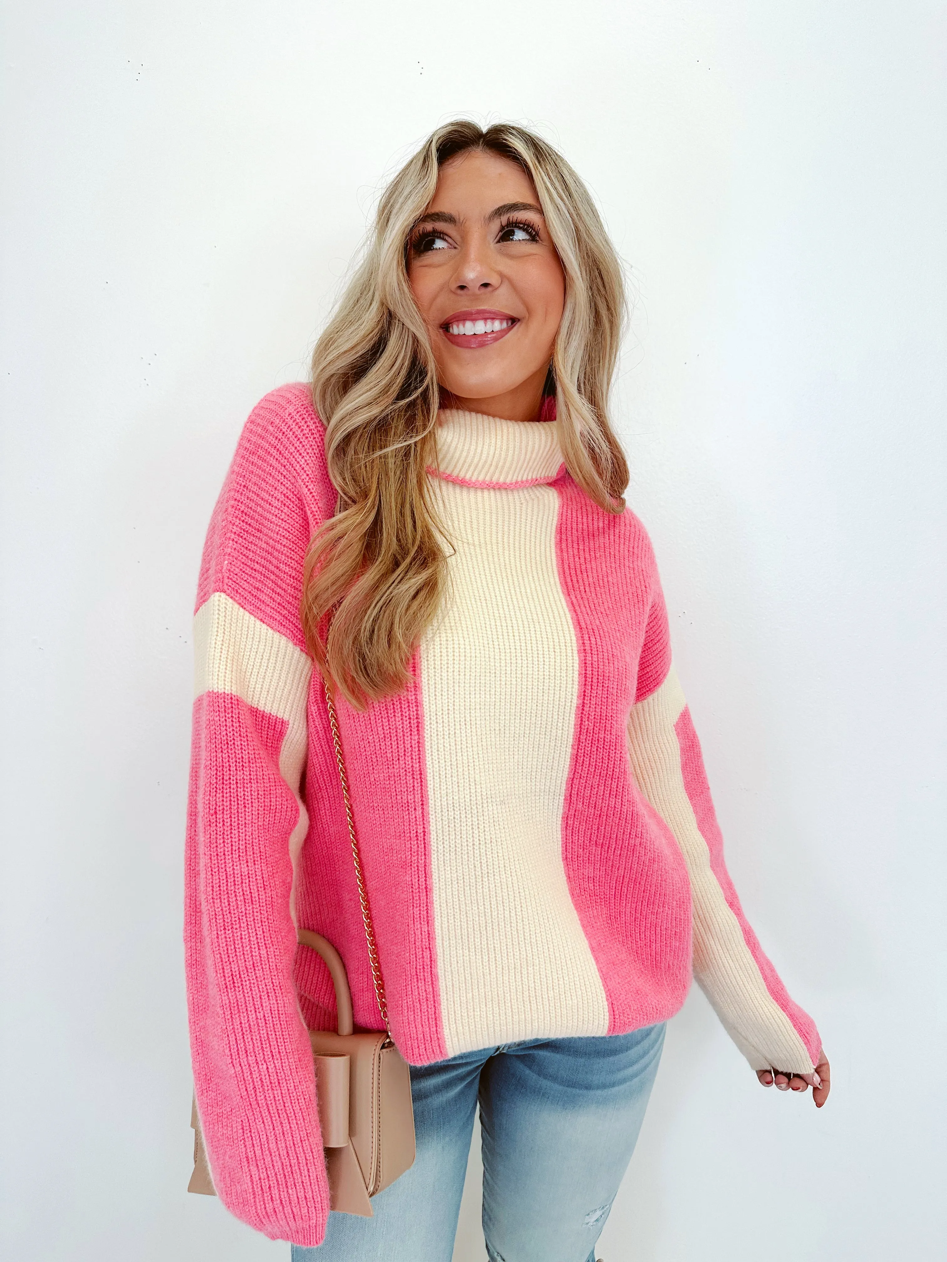 Carson Colorblock Tunic Sweater