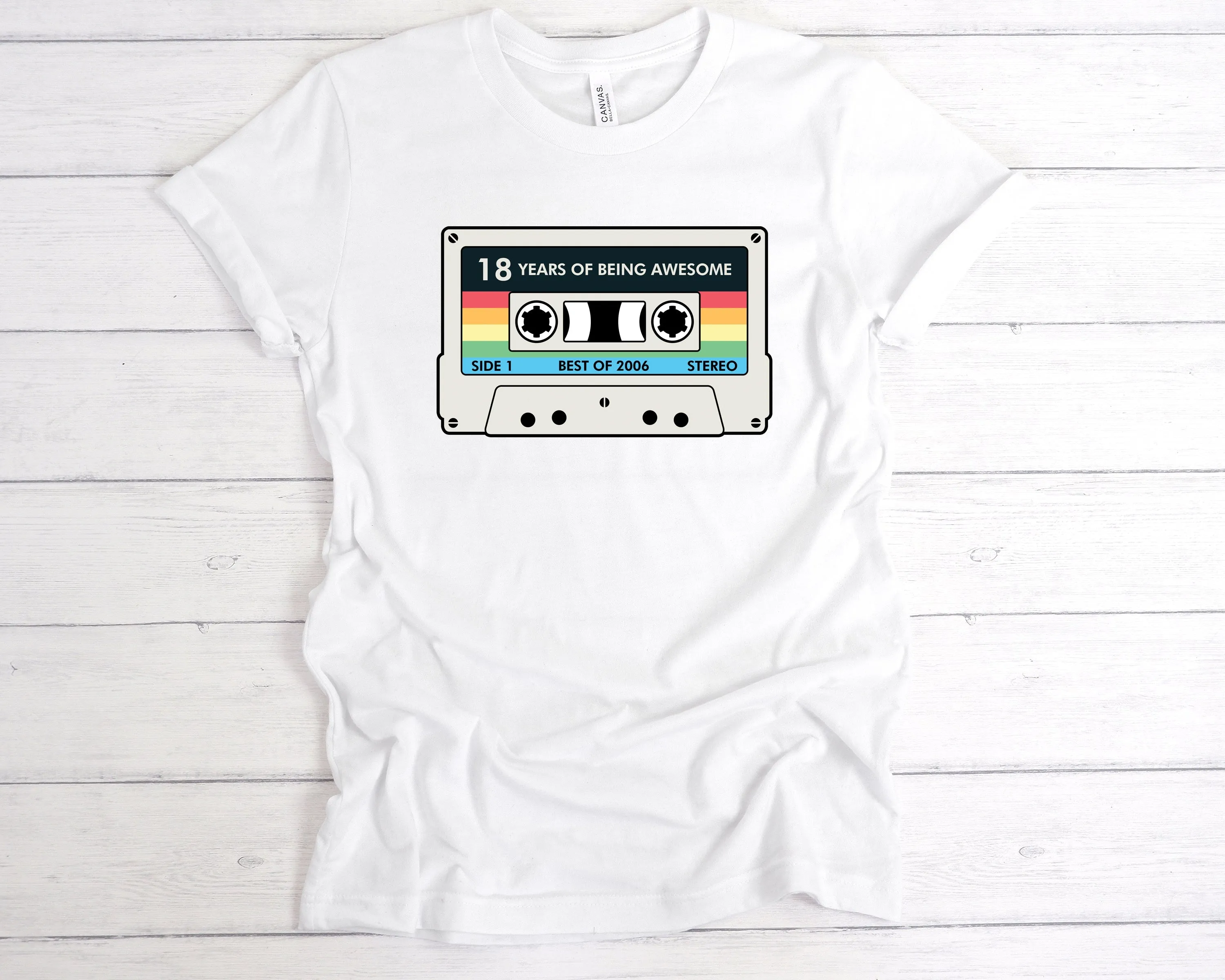 Cassette 18 Years Of Being Awesome T-Shirt