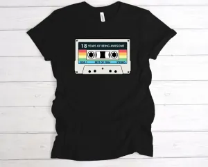 Cassette 18 Years Of Being Awesome T-Shirt