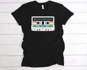 Cassette 21 Years Of Being Awesome T-Shirt