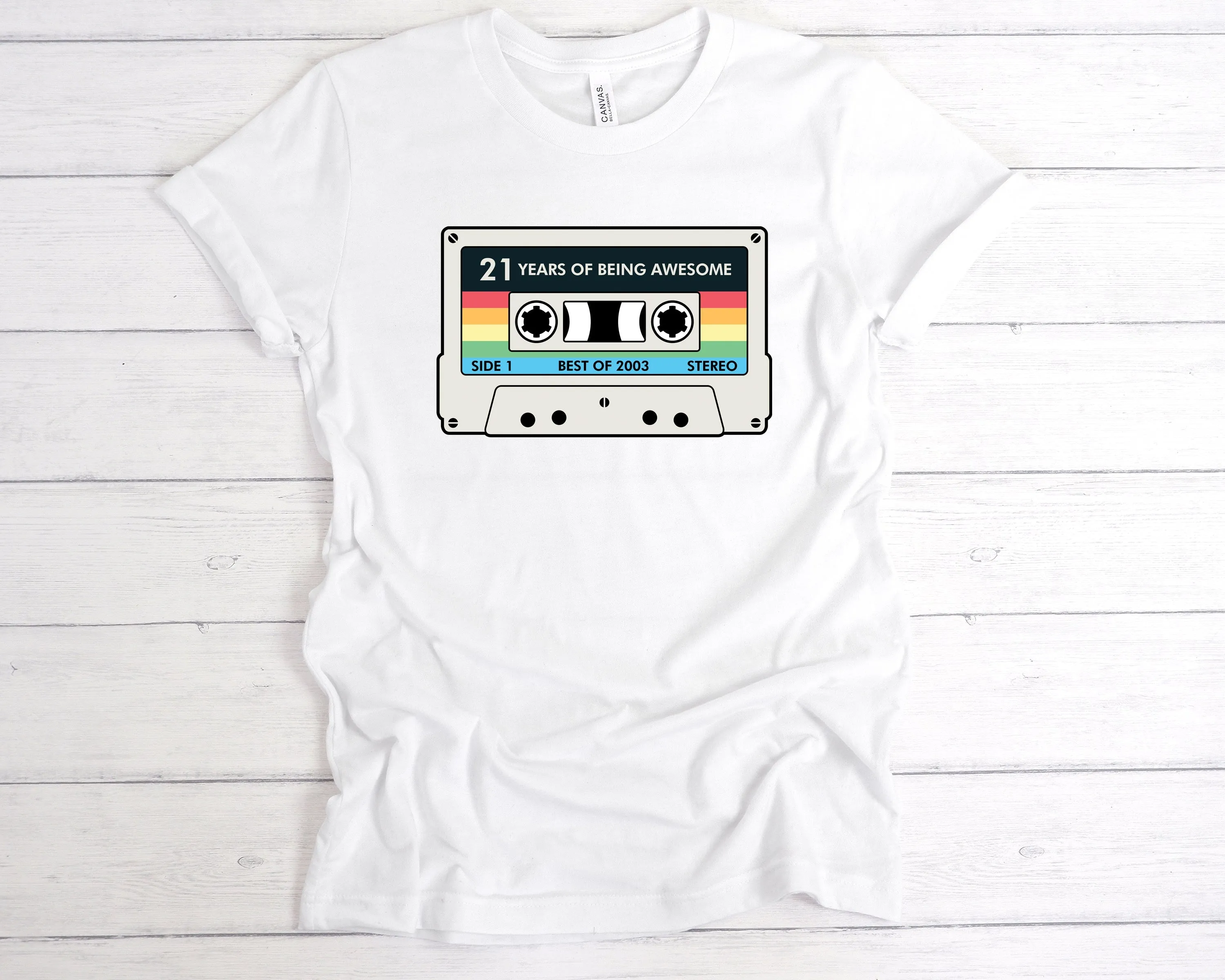 Cassette 21 Years Of Being Awesome T-Shirt