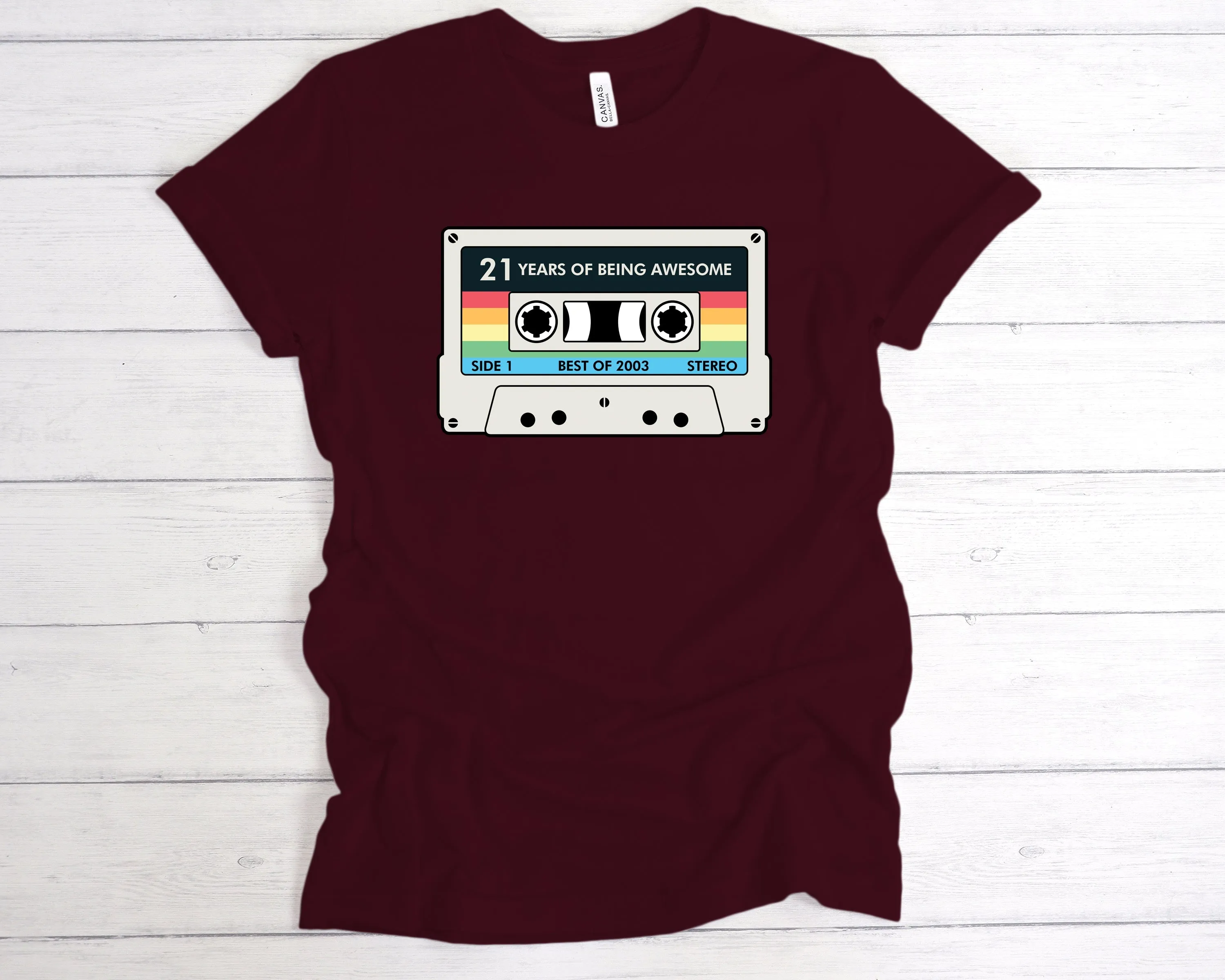 Cassette 21 Years Of Being Awesome T-Shirt