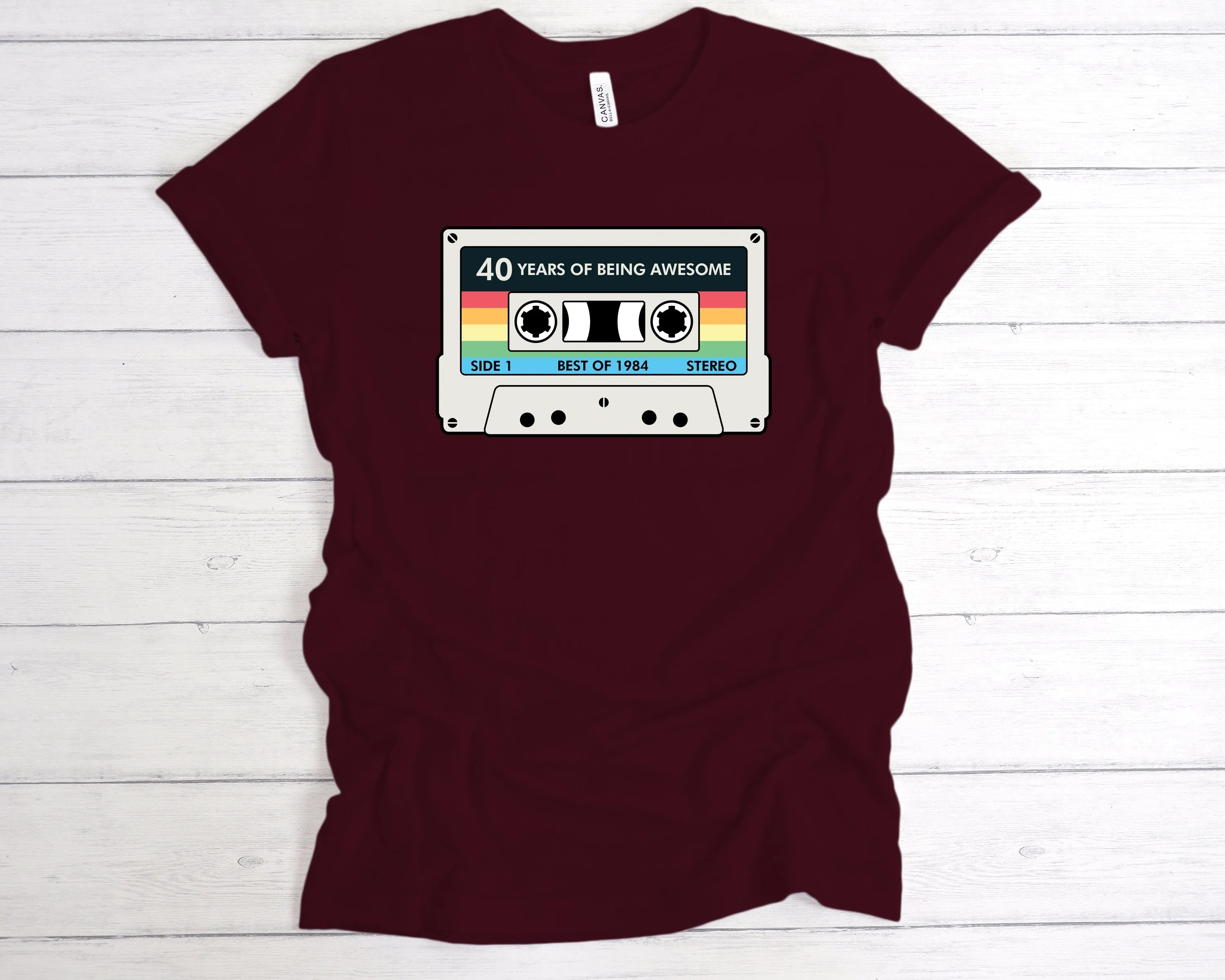 Cassette 40 Years Of Being Awesome T-Shirt