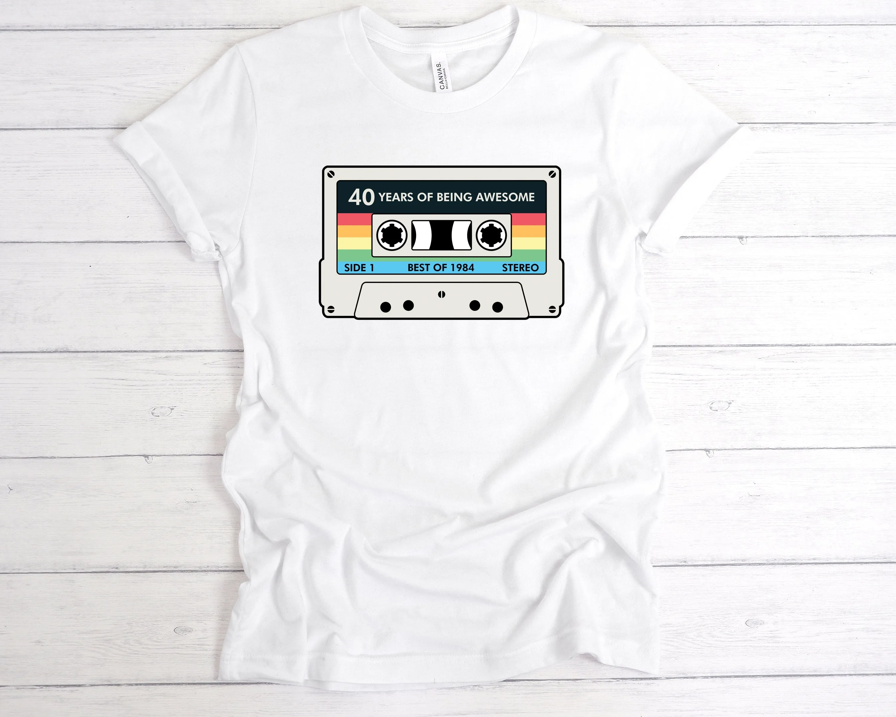 Cassette 40 Years Of Being Awesome T-Shirt