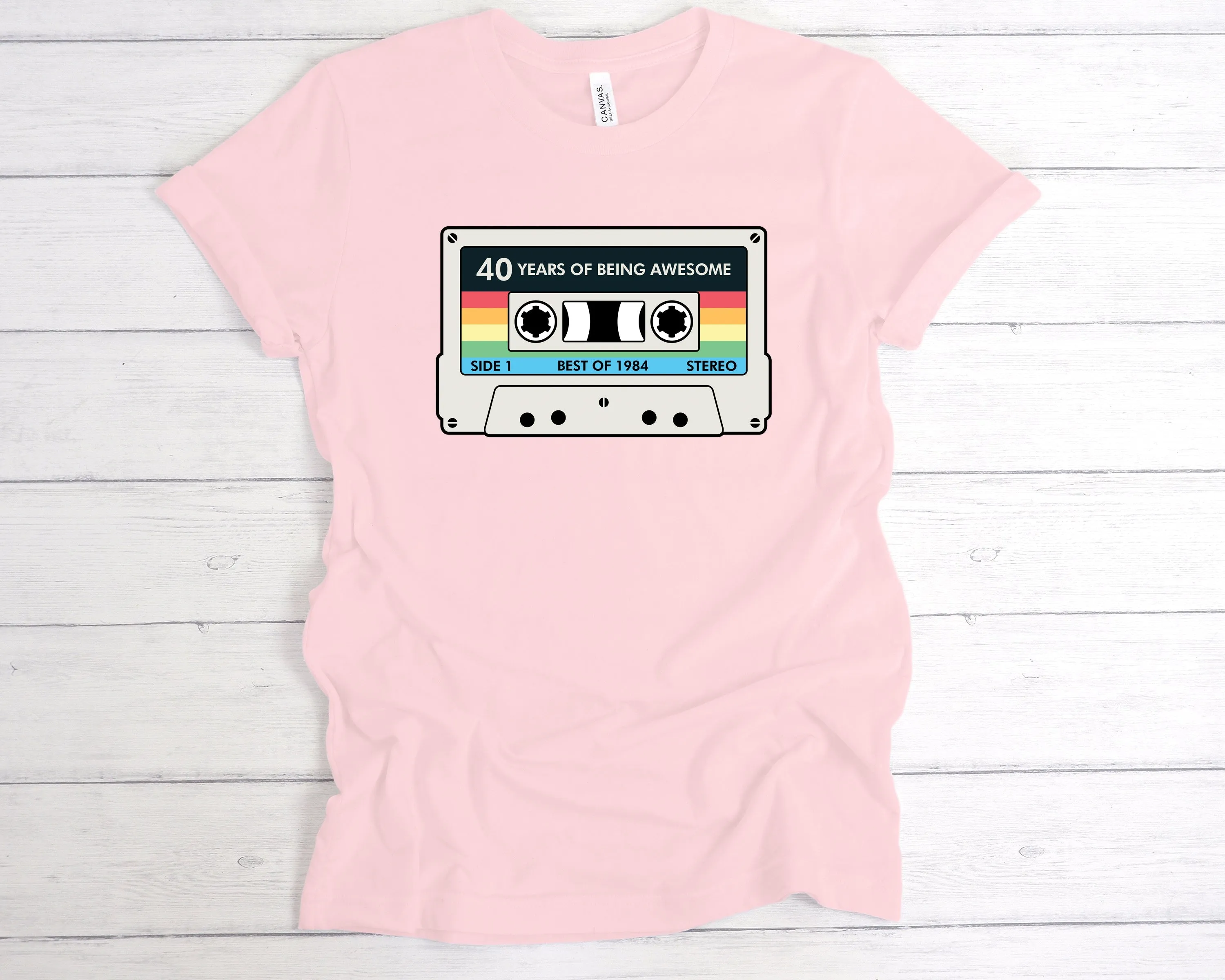 Cassette 40 Years Of Being Awesome T-Shirt