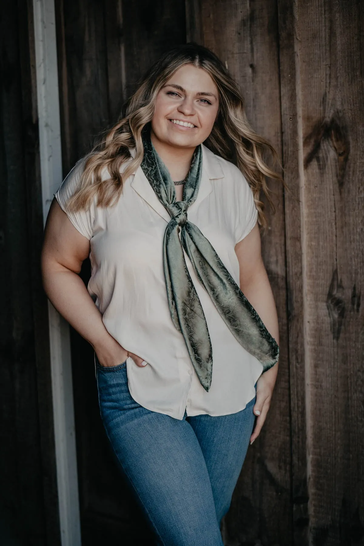 'Cassidy' Ivory Capped Sleeve Button Down Top (S - L)