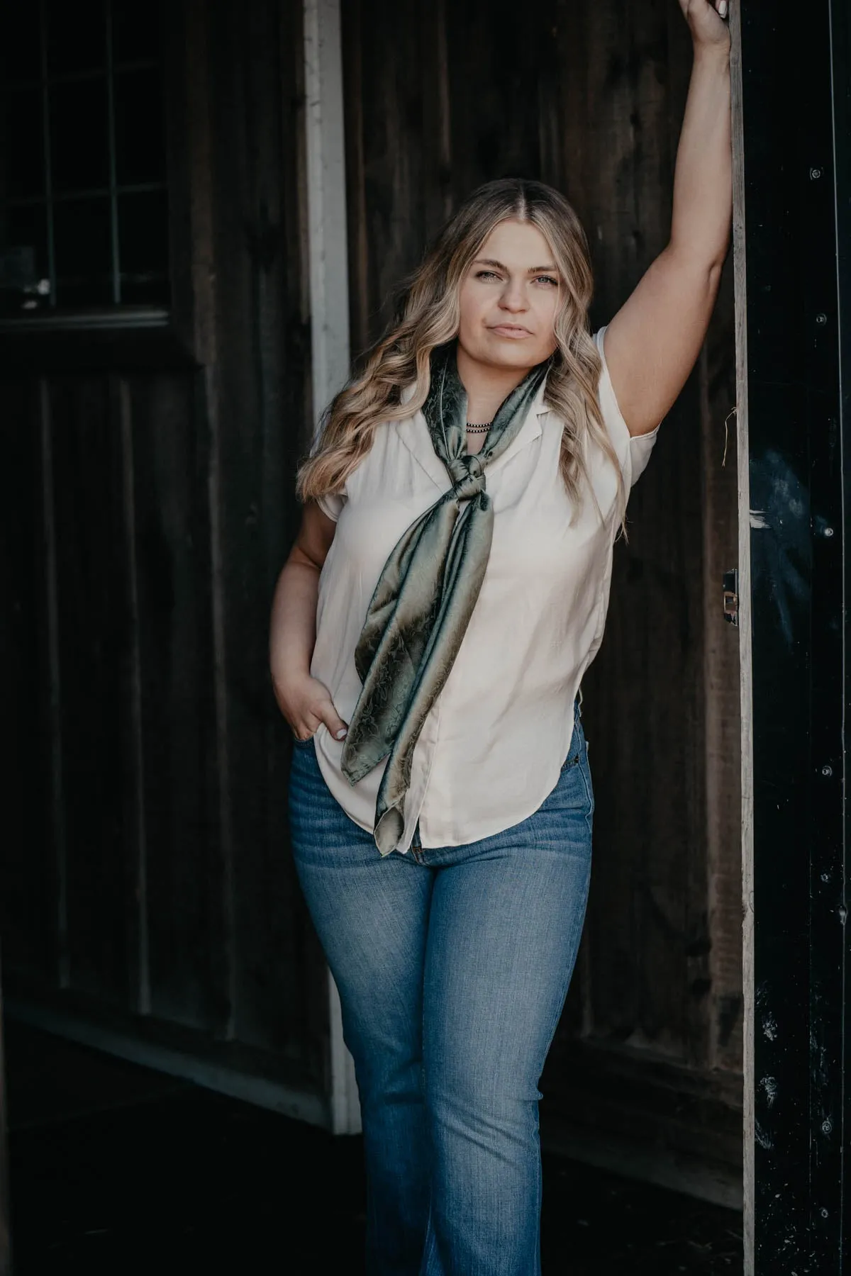 'Cassidy' Ivory Capped Sleeve Button Down Top (S - L)