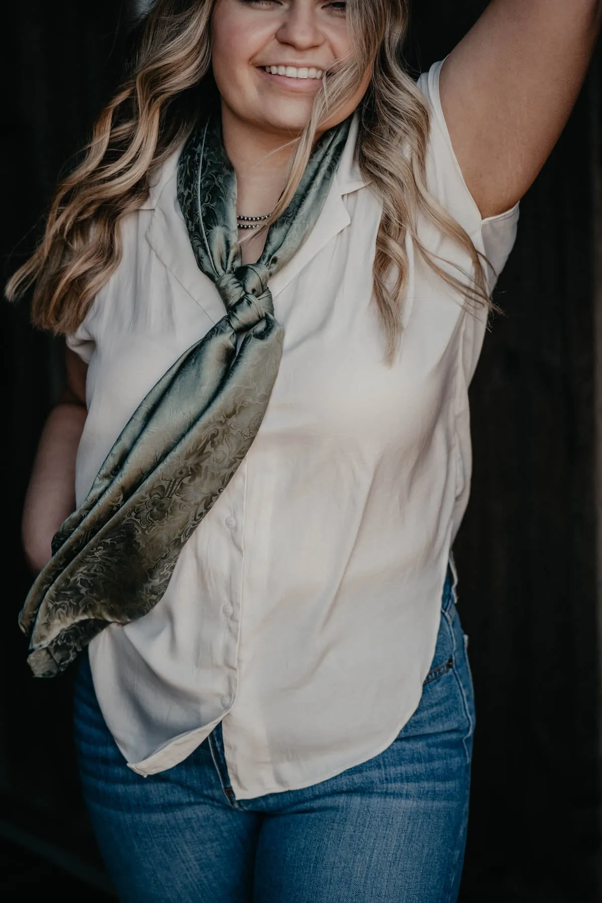'Cassidy' Ivory Capped Sleeve Button Down Top (S - L)