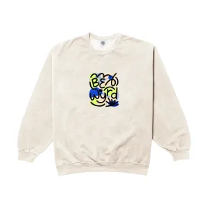 C.D x UN:IK 'Be Wyrd' Washed Sweater - Ecru
