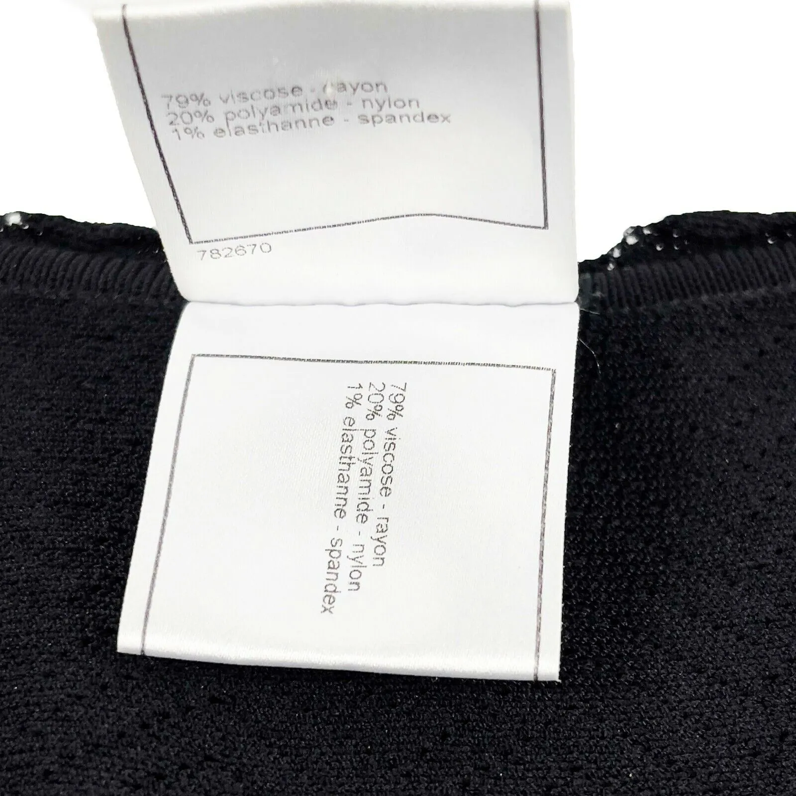CHANEL - 08A Fall 2008 - Pointelle Knit Off Shoulder Dress - Black - FR 44 US 12
