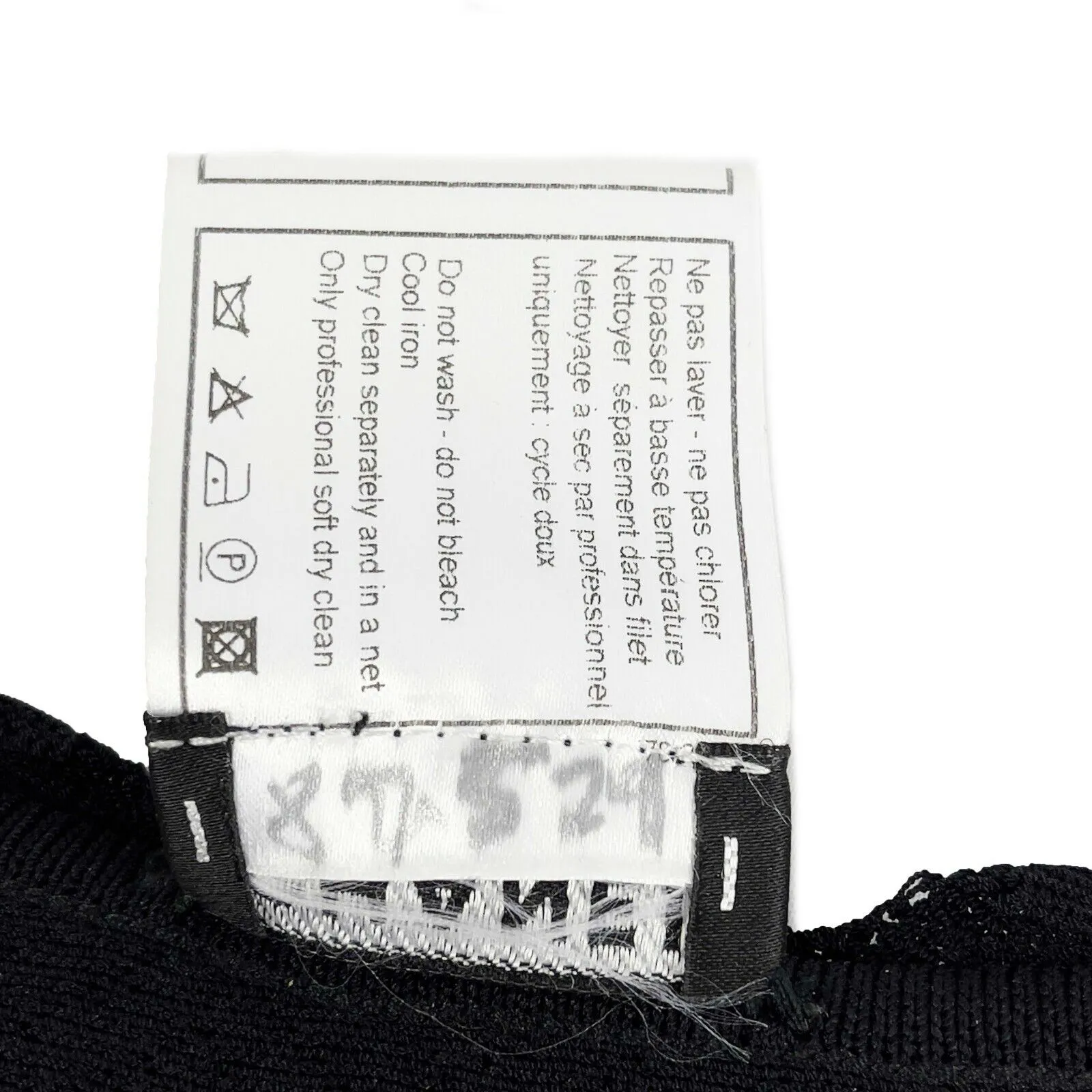 CHANEL - 08A Fall 2008 - Pointelle Knit Off Shoulder Dress - Black - FR 44 US 12
